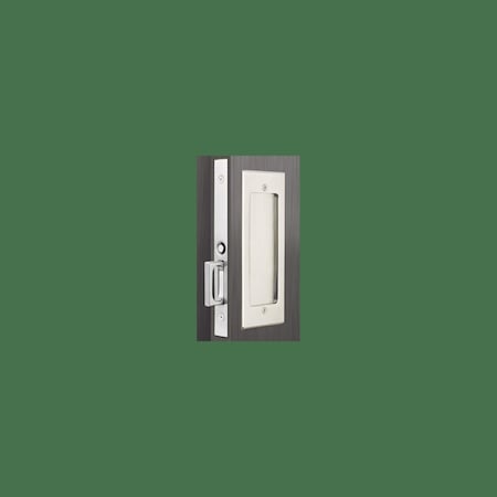 Patioplus Modern Rectangular Passage Pocket Door Mortise Lock for Door, Bright Chrome PA2667485